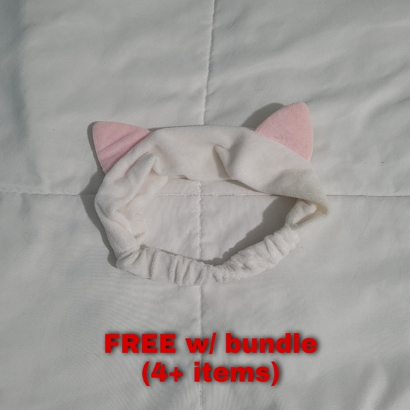 Accessories - Kawaii Pink Kitty Ears White Headband Headpiece